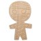 Wary Mummy Doodle Halloween Unfinished Wood Shape Piece Cutout for DIY Craft Projects